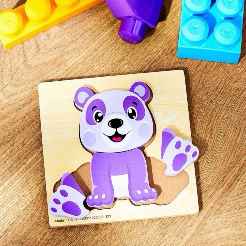 Spark Créate Imagine Wooden Walmart purple Panda Mini Puzzle Toodler Bear Jigsaw